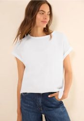 Leinenmix Bluse mit Knoten