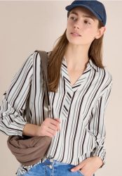Langarm Bluse mit Multicolor Streifen