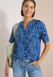 Kurzarm Bluse mit Paisley Print