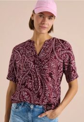 Kurzarm Bluse mit Paisley Print