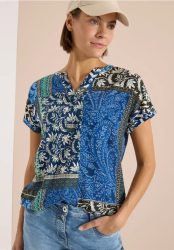 Kurzarm Bluse mit Patchwork