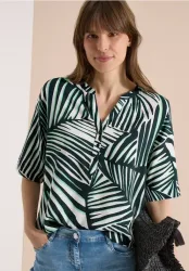 Cecil Druckbluse Sommerbluse mit grafischem Muster / im Tunika-Style