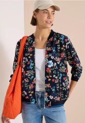 Blouson mit floralem Muster und Zipper
