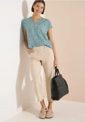 Cecil Kurzarmbluse Sommerbluse mit Allover-Print