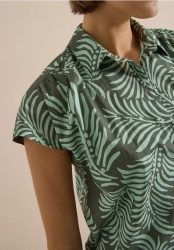 Kurzarm Hemdbluse mit Print