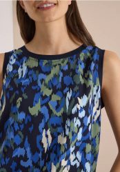 Blusentop mit Rundhals und Print