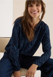 Bluse mit Zebra Print