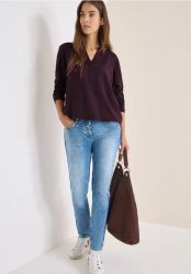Bluse in Unifarbe
