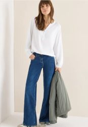 Bluse in Unifarbe