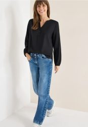 Bluse in Unifarbe