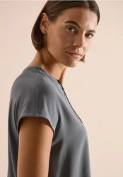 Kurzarm Bluse mit Strukturmix