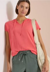 Kurzarm Bluse mit Strukturmix