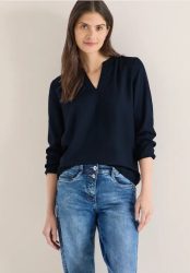 Bluse in Unifarbe