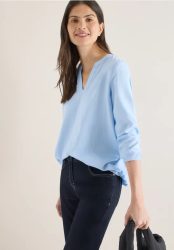 Bluse in Unifarbe