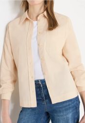 Hemdbluse in Unifarbe
