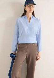 Bluse in Unifarbe
