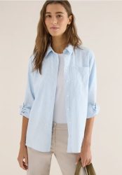 Gestreifte Seersucker Bluse
