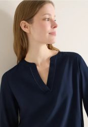 Bluse in Unifarbe