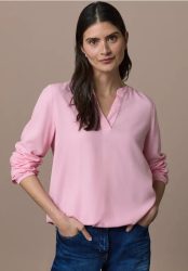 Bluse in Unifarbe