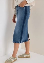 Jeansrock mit Gallonstreifen