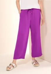 7/8 Wide Leg Hose aus Leinenmix