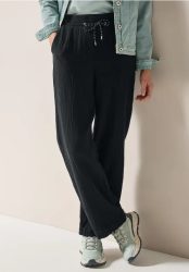 Wide Leg Musselin Hose