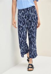 Gemusterte 3/4 Wide Leg Hose
