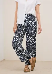 Gemusterte Crepe Hose