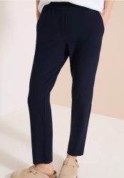 Mid Waist Slim Leg Hose im Casual Fit