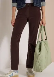Mid Waist Slim Leg Hose im Slim Fit