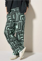 Gemusterte Strukturhose