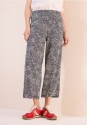 Gemusterte 3/4  Wide Leg Hose