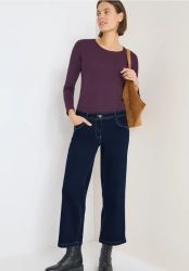 Wide Leg Rinsed Jeans