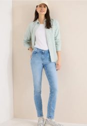 Mid Waist Slim Leg Jeans im Slim Fit
