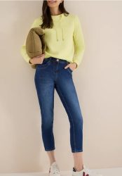 7/8 Mid Waist Slim Leg Jeans im Casual Fit