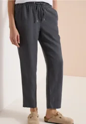 Slim Leg Hose aus Leinen im Casual Fit