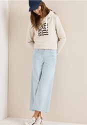 7/8 High Waist Wide Leg Hose im Loose Fit