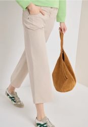 7/8 High Waist Wide Leg Hose im Loose Fit