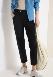 7/8 Mid Waist Slim Leg Hose im Casual Fit