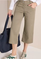 3/4 High Waist Wide Leg Hose im Loose Fit