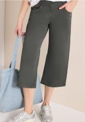 3/4 High Waist Wide Leg Hose im Loose Fit