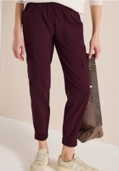 Mid Waist Slim Leg Hose im Cargo