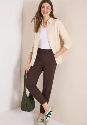 Mid Waist Slim Leg Hose im Cargo