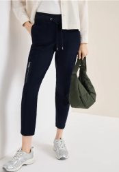 Mid Waist Slim Leg Hose im Casual Fit