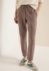 Mid Waist Slim Leg Hose im Casual Fit