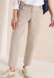 Mid Waist Barrel Leg Hose im Casual Fit