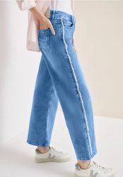 High Waist Wide Leg Jeans im Slim Fit