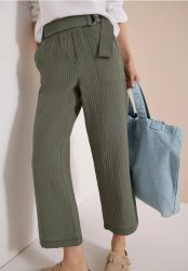 7/8 High Waist Wide Leg Hose im Loose Fit