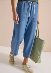 7/8 High Waist Wide Leg Hose im Loose Fit