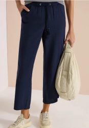 Wide Leg Hose in Seersuckerqualität